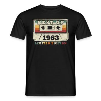Das Beste des Jahres 1963 Jubiläum 1963 - Männer T-Shirt - Schwarz - Vorne - AI Model Male 178 light (178cm)