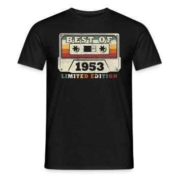 Best of the Year 1953 Anniversary 1953 - Men's T-Shirt - black - Front - AI Model Male 178 light (178cm)