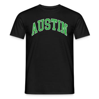 Austin - Männer T-Shirt - Schwarz - Vorne - AI Model Male 178 light (178cm)