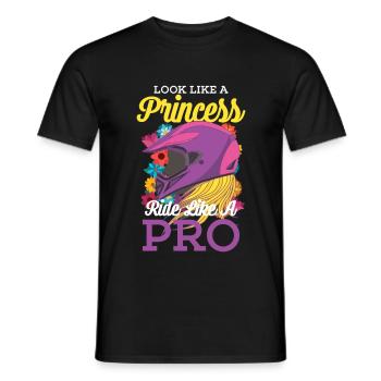 Motocross Prinzessin Dirt Bike Motorrad Geschenk - Männer T-Shirt - Schwarz - Vorne - AI Model Male 178 light (178cm)