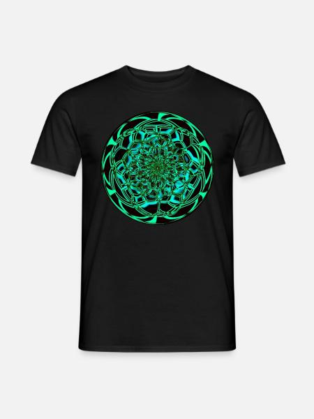Trippy Mandala Fractal - Men's T-Shirt - black