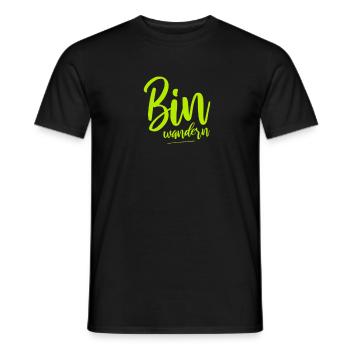 Bin wandern Wanderer Berge - Männer T-Shirt - Schwarz - Vorne - AI Model Male 178 light (178cm)