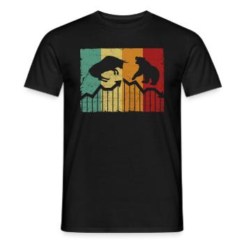 Trader und Investor Bulle und Bär ETF Aktien Börse - Männer T-Shirt - Schwarz - Vorne - AI Model Male 178 light (178cm)