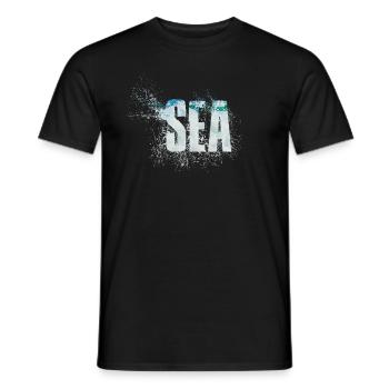 Sea - Männer T-Shirt - Schwarz - Vorne - AI Model Male 178 light (178cm)