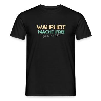 Wahrheit macht Frei Bibel lesen Wort Gottes - Männer T-Shirt - Schwarz - Vorne - AI Model Male 178 light (178cm)