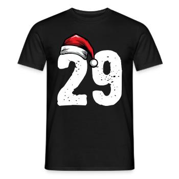 29 Zahl Weihnachten - Männer T-Shirt - Schwarz - Vorne - AI Model Male 178 light (178cm)