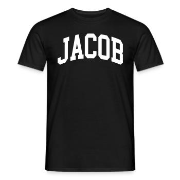 Jacob - T-shirt homme - noir - Devant - AI Model Male 178 light (178cm)