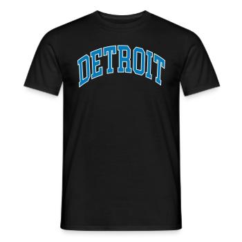 Detroit - Men's T-Shirt - black - Front - AI Model Male 178 light (178cm)