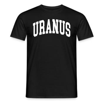 Uranus - Men's T-Shirt - black - Front - AI Model Male 178 light (178cm)