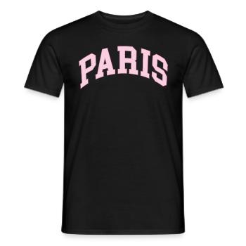 Paris - T-shirt homme - noir - Devant - AI Model Male 178 light (178cm)