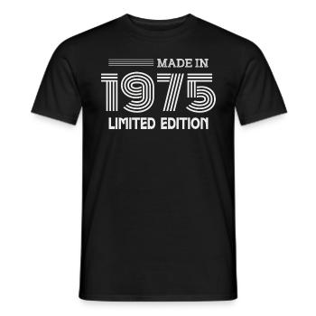 1975 Birthday Gift 1975 Gift Idea - Men's T-Shirt - black - Front - AI Model Male 178 light (178cm)