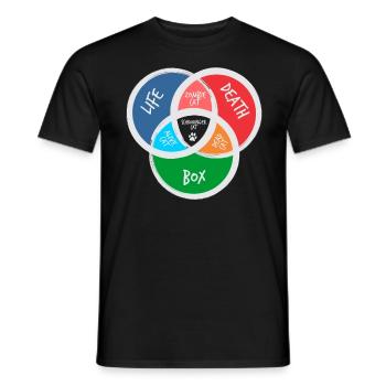Cadeau drôle de Big Bang au chat de Schrodinger - T-shirt homme - noir - Devant - AI Model Male 178 light (178cm)