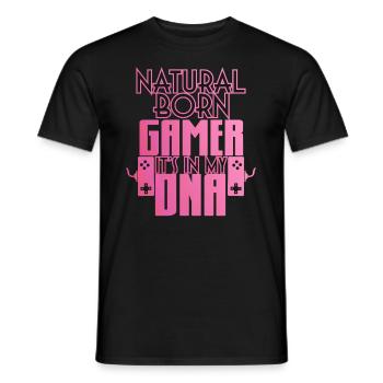 Chemise de jeu Gamer Natural Born - T-shirt homme - noir - Devant - AI Model Male 178 light (178cm)