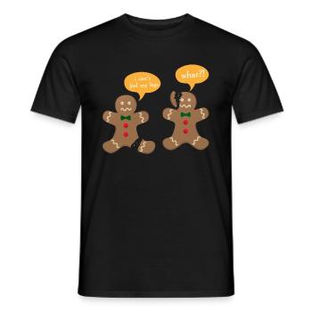 Noël en pain d'épice - Conception drôle de pain d'épice - T-shirt homme - noir - Devant - AI Model Male 178 light (178cm)