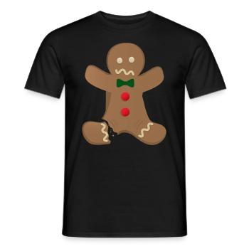 Oh snap - homme de pain d'épice - T-shirt homme - noir - Devant - AI Model Male 178 light (178cm)
