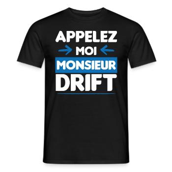cadeau marrant monsieur drift voiture - T-shirt homme - noir - Devant - AI Model Male 178 light (178cm)