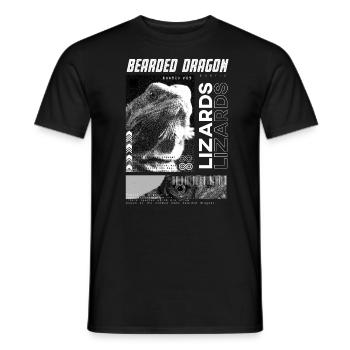 Bartagame Modern Streetwear Reptilienpfleger - Männer T-Shirt - Schwarz - Vorne - AI Model Male 178 light (178cm)