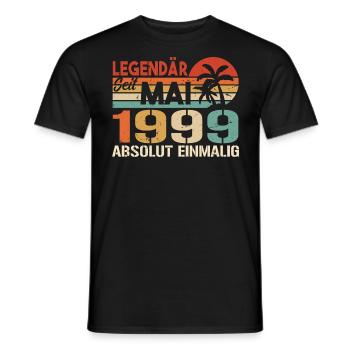 Legendär seit Mai 1999 - Geburtstag im Mai 1999 - Männer T-Shirt - Schwarz - Vorne - AI Model Male 178 light (178cm)