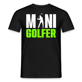 Minigolfer Golf Game Golf Sport Golfer - Männer T-Shirt - Schwarz - Vorne - AI Model Male 178 light (178cm)