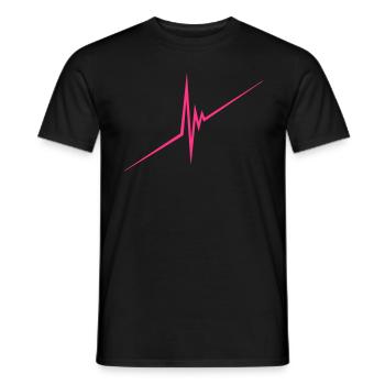 pulse - Männer T-Shirt - Schwarz - Vorne - AI Model Male 178 light (178cm)