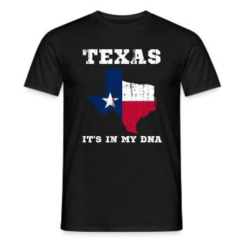 Texas USA - T-shirt homme - noir - Devant - AI Model Male 178 light (178cm)