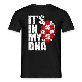 Kroatien Kroate Kroatin Flagge DNA - Männer T-Shirt - Schwarz - Vorne - AI Model Male 178 light (178cm)
