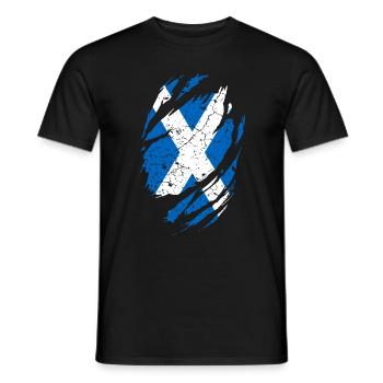 Scotland flag - Men's T-Shirt - black - Front - AI Model Male 178 light (178cm)