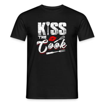 Embrassez le cuisinier - T-shirt homme - noir - Devant - AI Model Male 178 light (178cm)