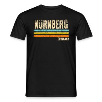 Nürnberg - Männer T-Shirt - Schwarz - Vorne - AI Model Male 178 light (178cm)