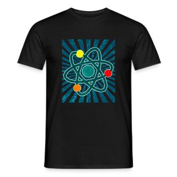 Atom - Men's T-Shirt - black - Front - AI Model Male 178 light (178cm)