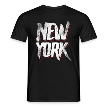 New York - T-shirt homme - noir - Devant - AI Model Male 178 light (178cm)