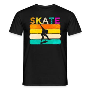 Patineur - T-shirt homme - noir - Devant - AI Model Male 178 light (178cm)