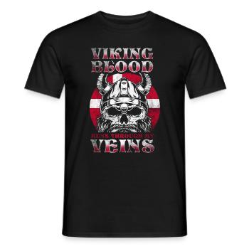 Denmark Vikings - Men's T-Shirt - black - Front - AI Model Male 178 light (178cm)