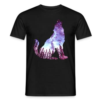 Wolf - Männer T-Shirt - Schwarz - Vorne - AI Model Male 178 light (178cm)