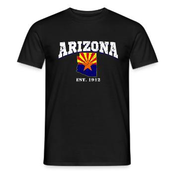 Arizona USA - Männer T-Shirt - Schwarz - Vorne - AI Model Male 178 light (178cm)