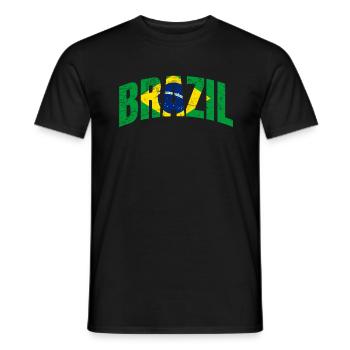 Brazil - Men's T-Shirt - black - Front - AI Model Male 178 light (178cm)