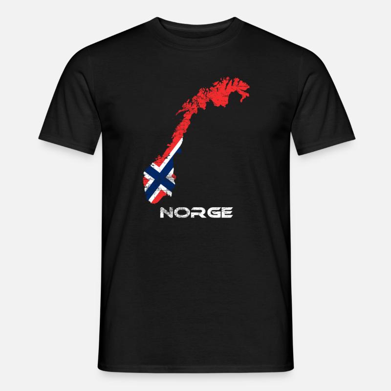 Norwegen - Männer T-Shirt - Schwarz