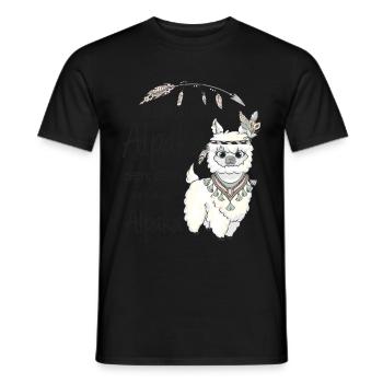 Alpaka Sei immer du selbst - Männer T-Shirt - Schwarz - Vorne - AI Model Male 178 light (178cm)