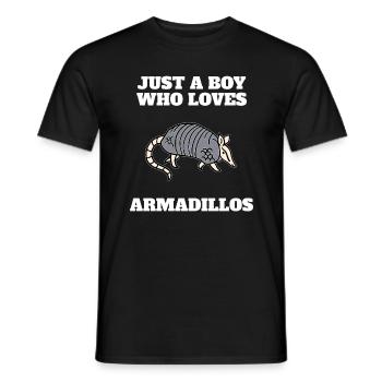 Juste un garçon qui aime les armadillons - T-shirt homme - noir - Devant - AI Model Male 178 light (178cm)