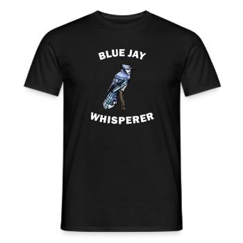 Lustiger Blauhäher Blue Jay Flüsterer - Männer T-Shirt - Schwarz - Vorne - AI Model Male 178 light (178cm)