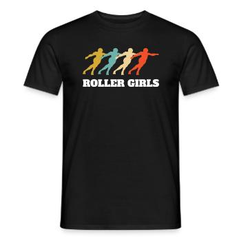 Rétro vintage roller fille tenue costume - T-shirt homme - noir - Devant - AI Model Male 178 light (178cm)