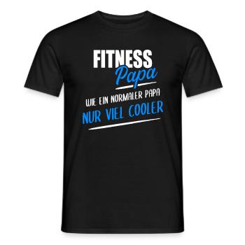 Fitness Papa Geschenk Vater Spruch - Männer T-Shirt - Schwarz - Vorne - AI Model Male 178 light (178cm)