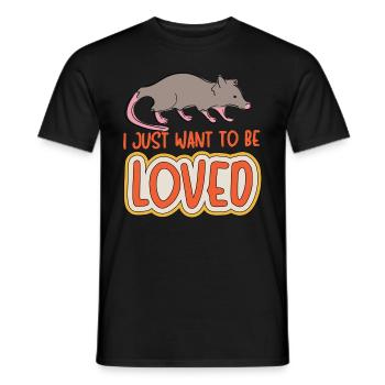 Opossum Ironic Saying Cute Opossum Rodent Animal - Men's T-Shirt - black - Front - AI Model Male 178 light (178cm)