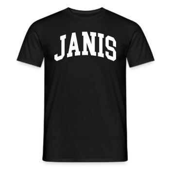 Janis - Männer T-Shirt - Schwarz - Vorne - AI Model Male 178 light (178cm)