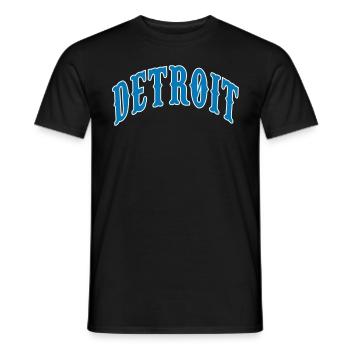 Detroit - Men's T-Shirt - black - Front - AI Model Male 178 light (178cm)