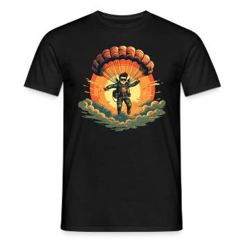 Aventure de parachutisme - Fun Skydiver - T-shirt homme - noir - Devant - AI Model Male 178 light (178cm)