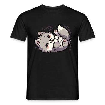 Süßer kleiner Wolf - Männer T-Shirt - Schwarz - Vorne - AI Model Male 178 light (178cm)
