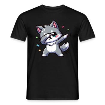Süßer kleiner Wolf - Männer T-Shirt - Schwarz - Vorne - AI Model Male 178 light (178cm)