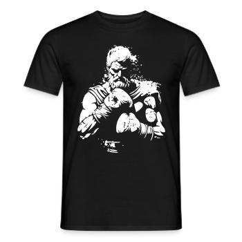 Kämpfer Boxer Boxen MMA Kampfsport - Männer T-Shirt - Schwarz - Vorne - AI Model Male 178 light (178cm)
