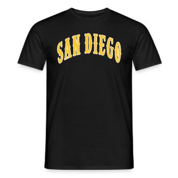 San Diego - Männer T-Shirt - Schwarz - Vorne - AI Model Male 178 light (178cm)